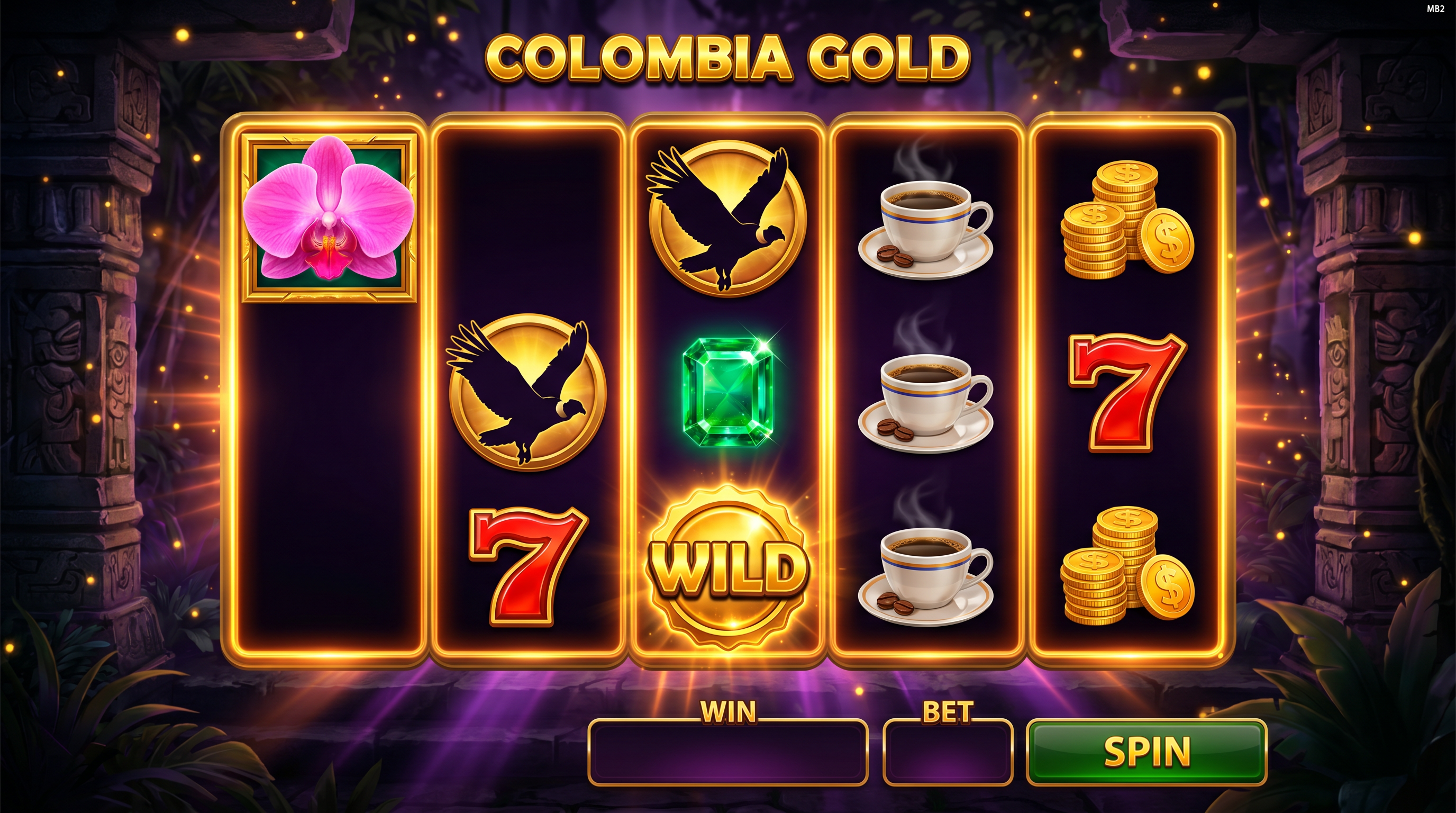 Colombia Gold — Máquina recreativa social 5 rodillos